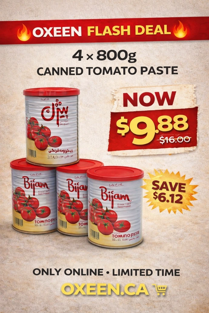 4x800g canned tomato paste flash deal Toronto Persian grocery