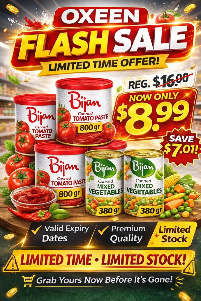 Bijan tomato paste and mixed vegetables flash deal Toronto