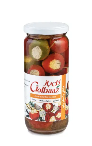 GOLBAAZ - Peppers stuffed with seasoned cheese in oil (500g - 12 in Box) 