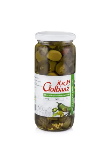 GOLBAAZ - Olive & Pepper in Oil (500g - 6 in Box) 