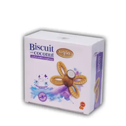 مینو -  بیسکویت نارگیلی صبحانه دماوند 700 گرمی (6 بسته در کارتن)