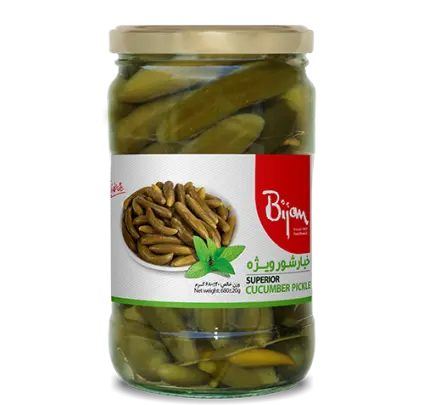 بیژن - خیارشور ویژه - شیشه 660 گرمی (12 عدد در کارتن)